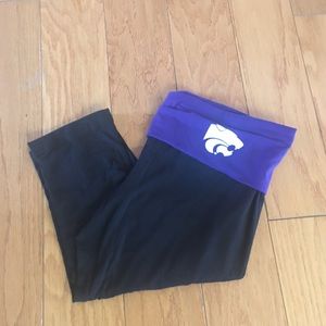 XL Yoga Pants KSTATE logo at fold over band